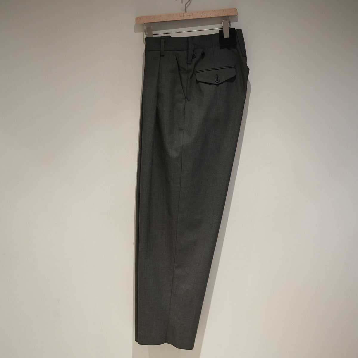 MAATEE&SONS WOOL R/LI MILITARY SLACKS BROWN
