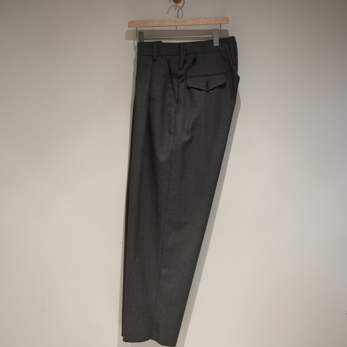 MAATEE&SONS WOOL R/LI MILITARY SLACKS BROWN