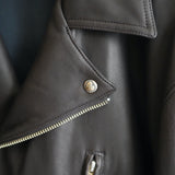 PORTER CLASSIC LAMB LEATHER RIDERS JACKET BROWN