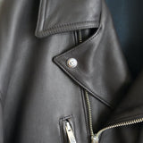 PORTER CLASSIC LAMB LEATHER RIDERS JACKET BROWN