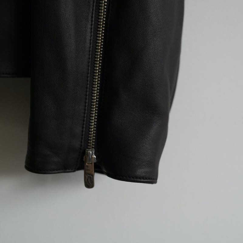 PORTER CLASSIC LAMB LEATHER RIDERS JACKET BROWN