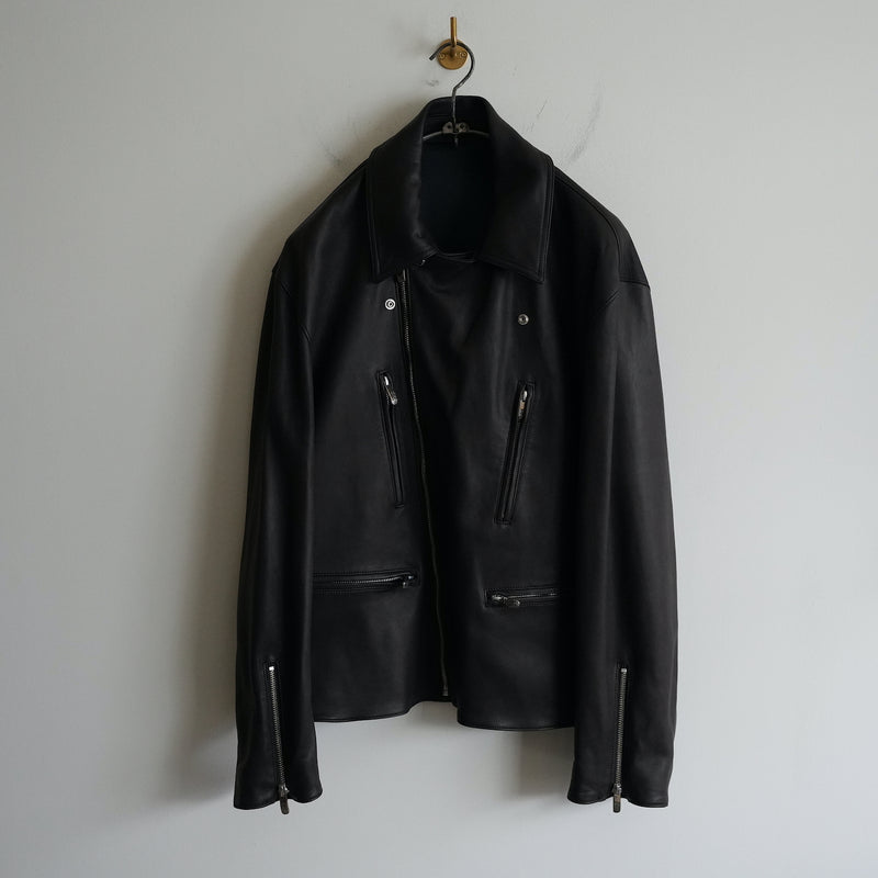 PORTER CLASSIC LAMB LEATHER RIDERS JACKET BROWN