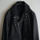 PORTER CLASSIC LAMB LEATHER RIDERS JACKET BLACK