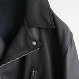 PORTER CLASSIC LAMB LEATHER RIDERS JACKET BLACK