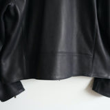 PORTER CLASSIC LAMB LEATHER RIDERS JACKET BLACK