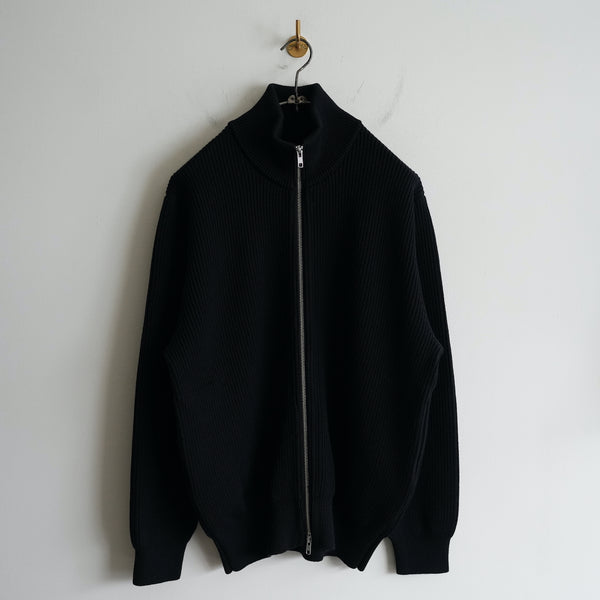 Yonetomi NEW BASIC EXTRA FINE WOOL DRIVERS KNIT BLACK