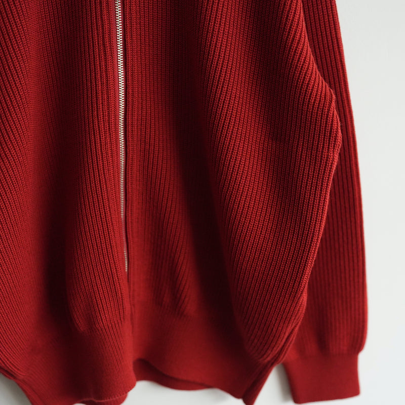 Yonetomi NEW BASIC EXTRA FINE WOOL DRIVERS KNIT RED