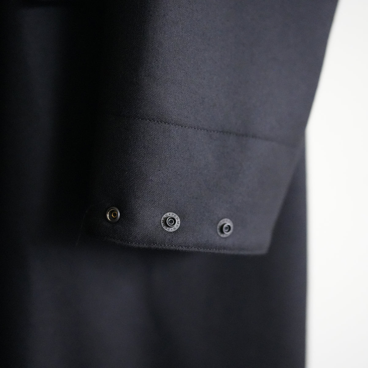 ULTERIOR SUPER FINE LIGHT MELTON RIDING COAT BLACK