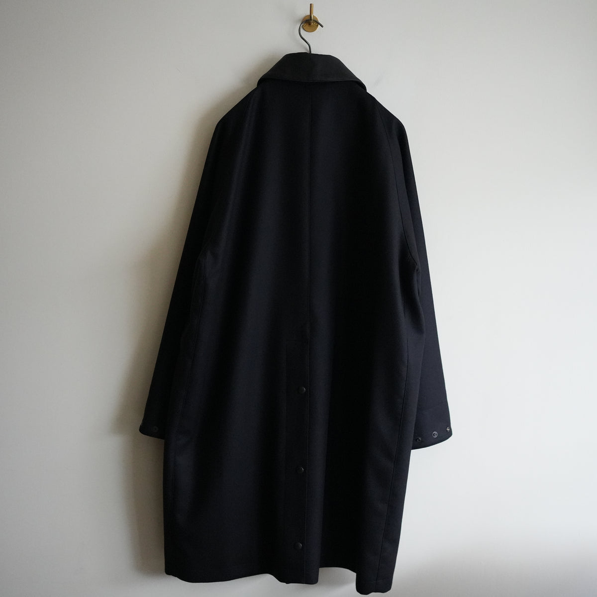 ULTERIOR SUPER FINE LIGHT MELTON RIDING COAT BLACK