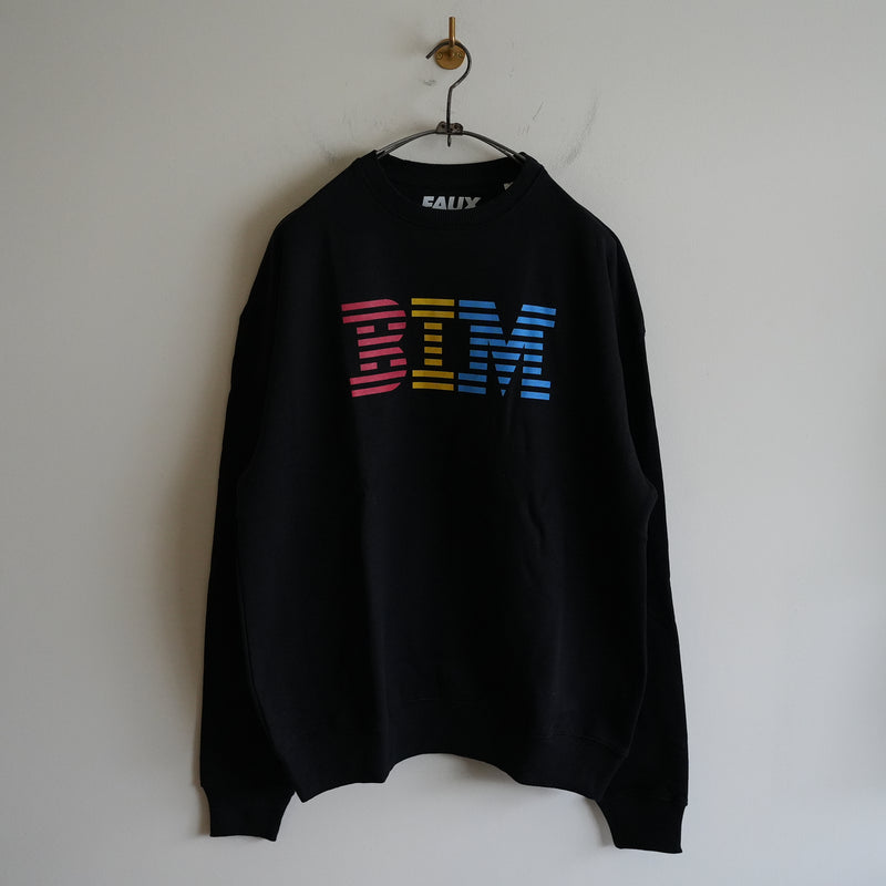 FAUX LOGO PRINT PULLOVER SWEAT ”BIM”