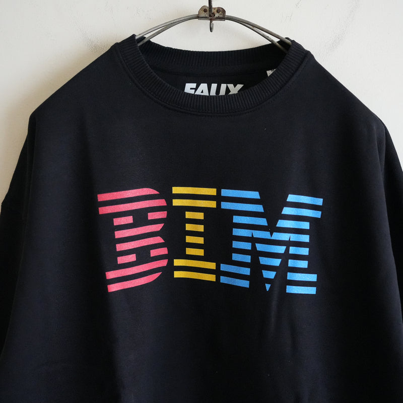 FAUX LOGO PRINT PULLOVER SWEAT ”BIM”