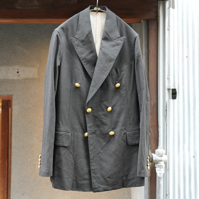 MAATEE&SONS EX. "BLACK BLAZER" WOOL MAT CHAMBRAY