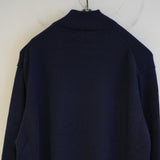 MAATEE&SONS WORSTED CASHMERE MOCK NECK SWEATER NAVY