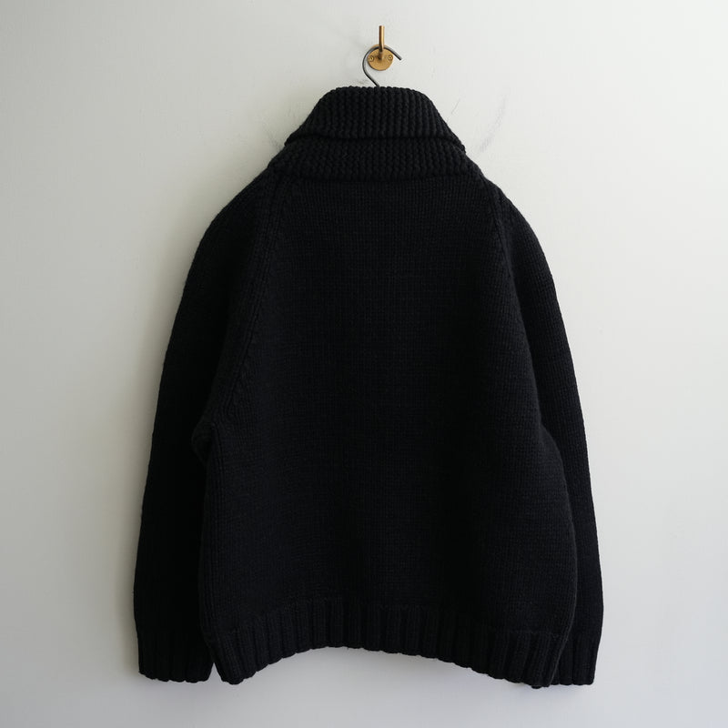 Slopeslow HAND KNITTING COWICHAN SWEATER NAVY