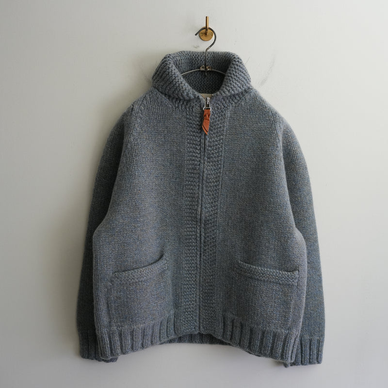 Slopeslow HAND KNITTING COWICHAN SWEATER BLUE