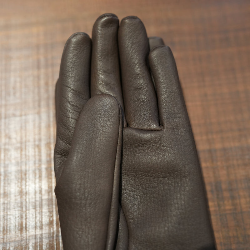 Post Production LEATHER MIL-GLOVES BROWN