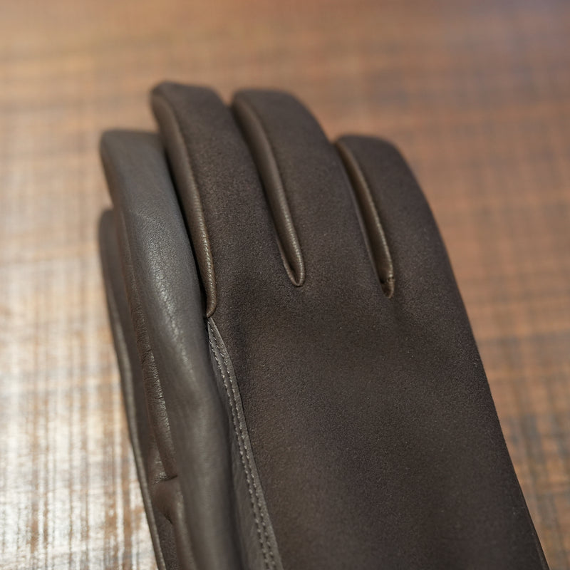 Post Production LEATHER MIL-GLOVES BROWN