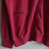 MAATEE&SONS VINTAGE ZIP UP SWEAT SHIRT RED