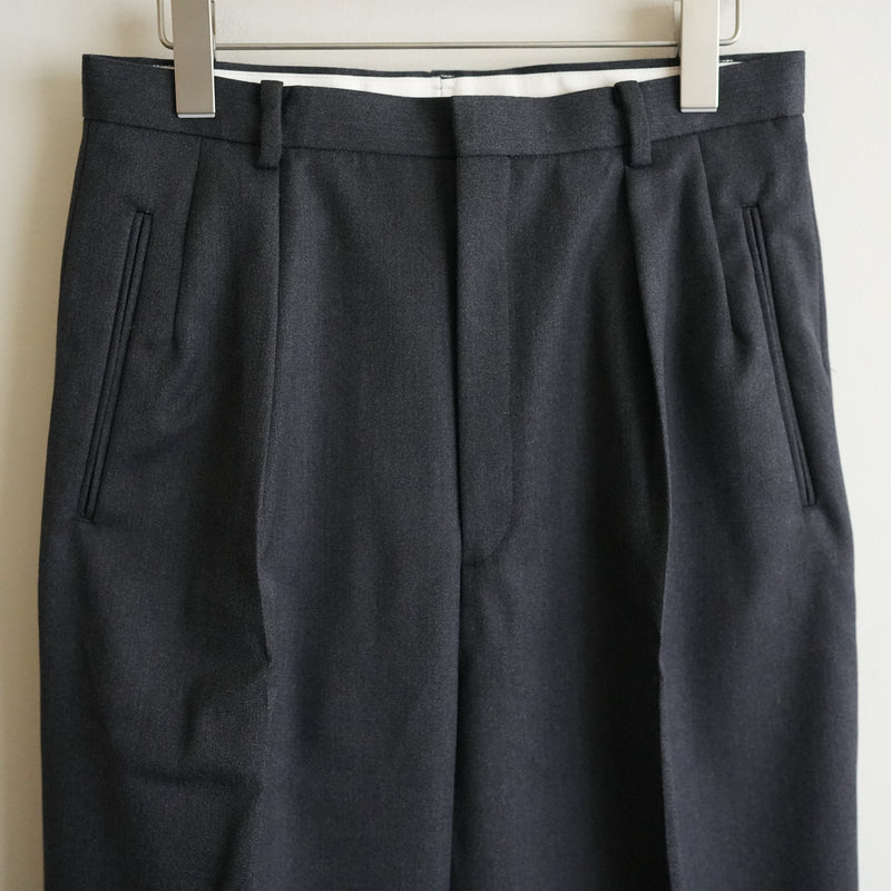 NEAT BACK SATIN GABARDINE SROUSERS GRAY