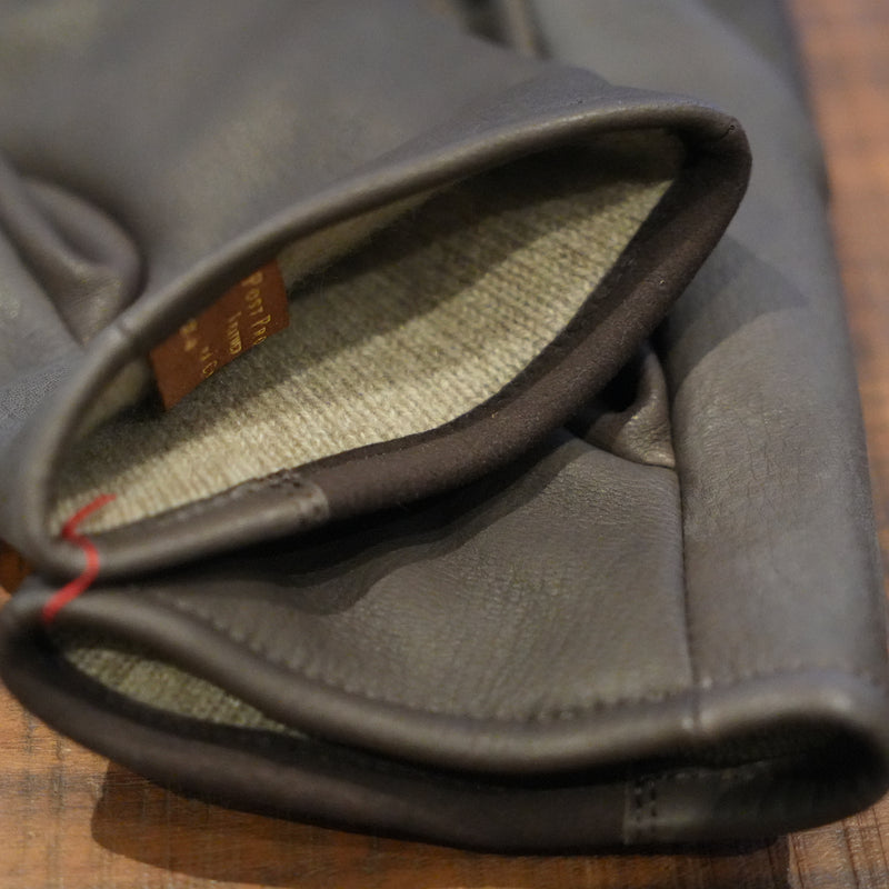 Post Production LEATHER MIL-GLOVES BROWN