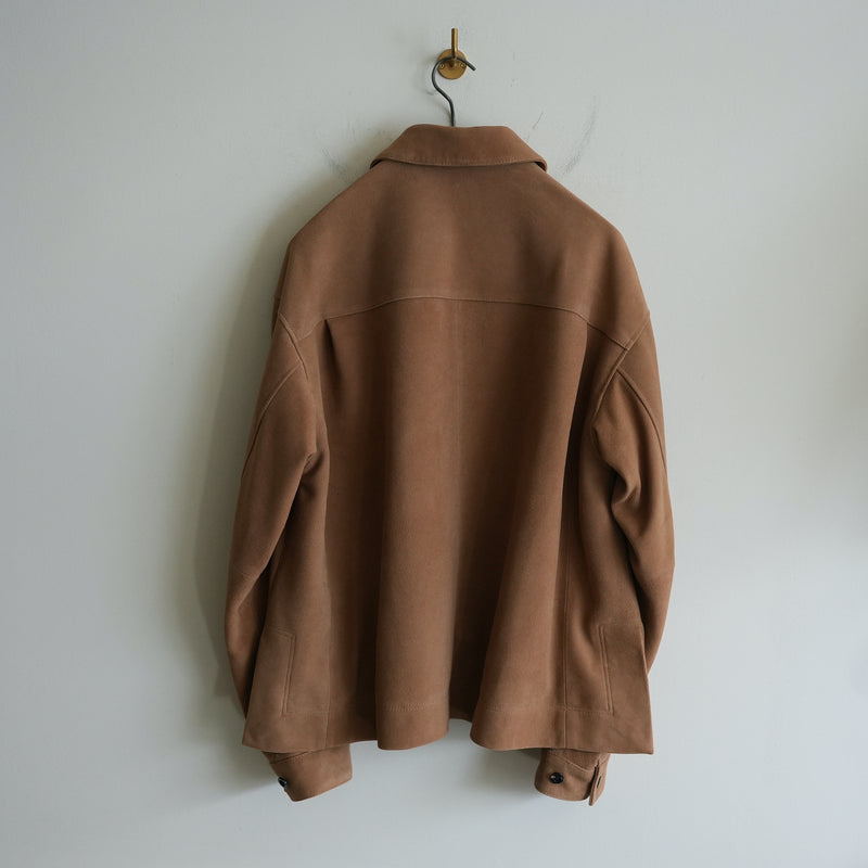 ANCELLM SUEDE SHIRT JACKET BROWN