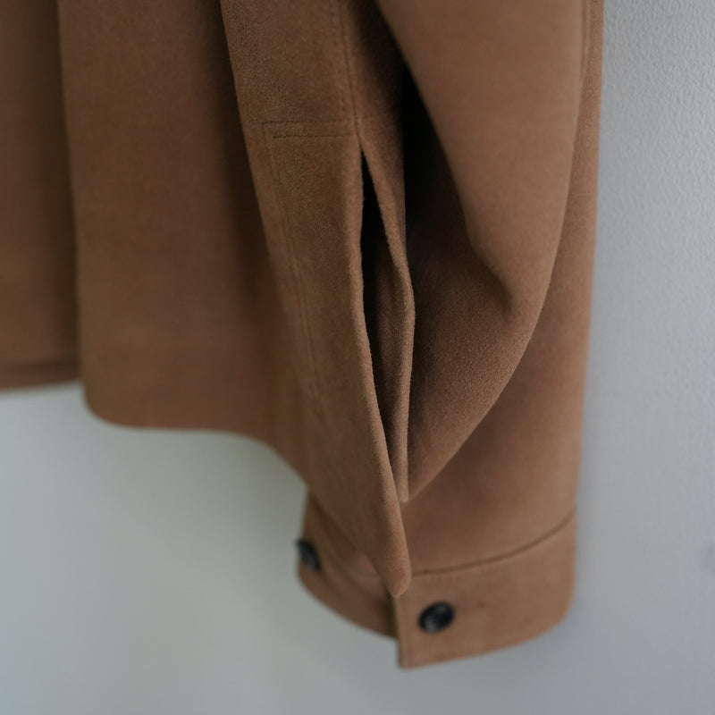 ANCELLM SUEDE SHIRT JACKET BROWN