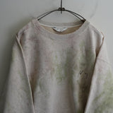 ANCELLM MARBLING SWEAT SHIRT GREEN