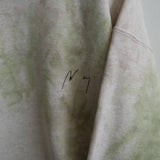 ANCELLM MARBLING SWEAT SHIRT GREEN