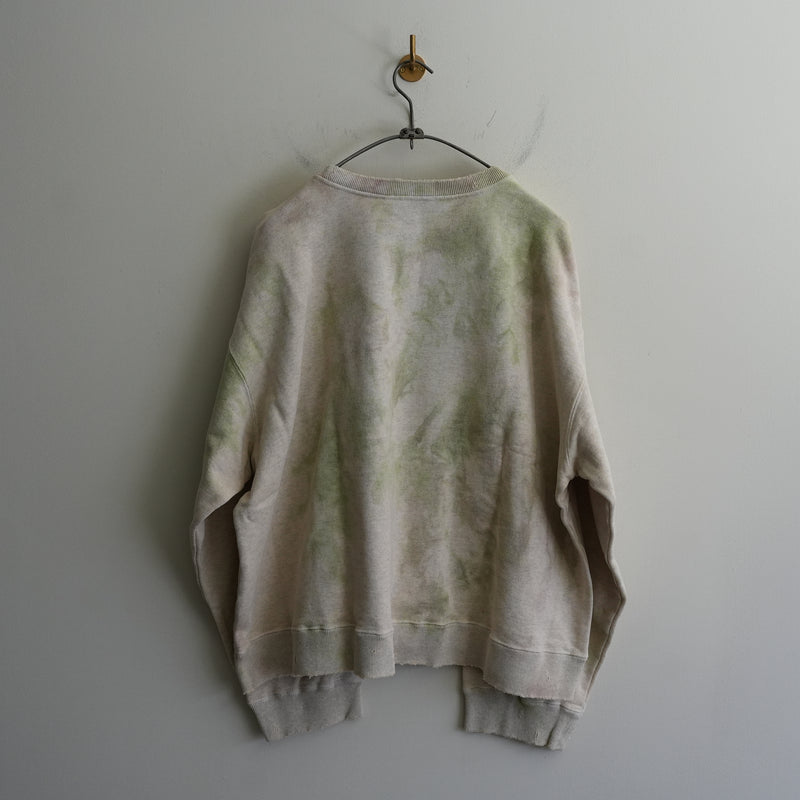 ANCELLM MARBLING SWEAT SHIRT GREEN