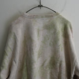 ANCELLM MARBLING SWEAT SHIRT GREEN