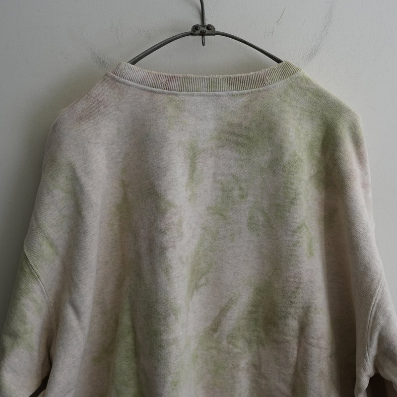 ANCELLM MARBLING SWEAT SHIRT GREEN