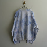 ANCELLM MARBLING SWEAT SHIRT NAVY