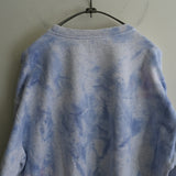 ANCELLM MARBLING SWEAT SHIRT NAVY