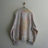 ANCELLM MARBLING SWEAT SHIRT PINK