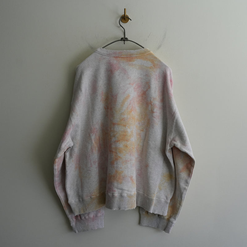 ANCELLM MARBLING SWEAT SHIRT PINK