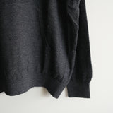 YOUTH OF THE WATER COTTON LINEN SKIPPER HOODIE CHARCOAL