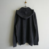 YOUTH OF THE WATER COTTON LINEN SKIPPER HOODIE CHARCOAL