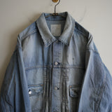 ANCELLM AIGING DENIM JACKET L.INDIGO