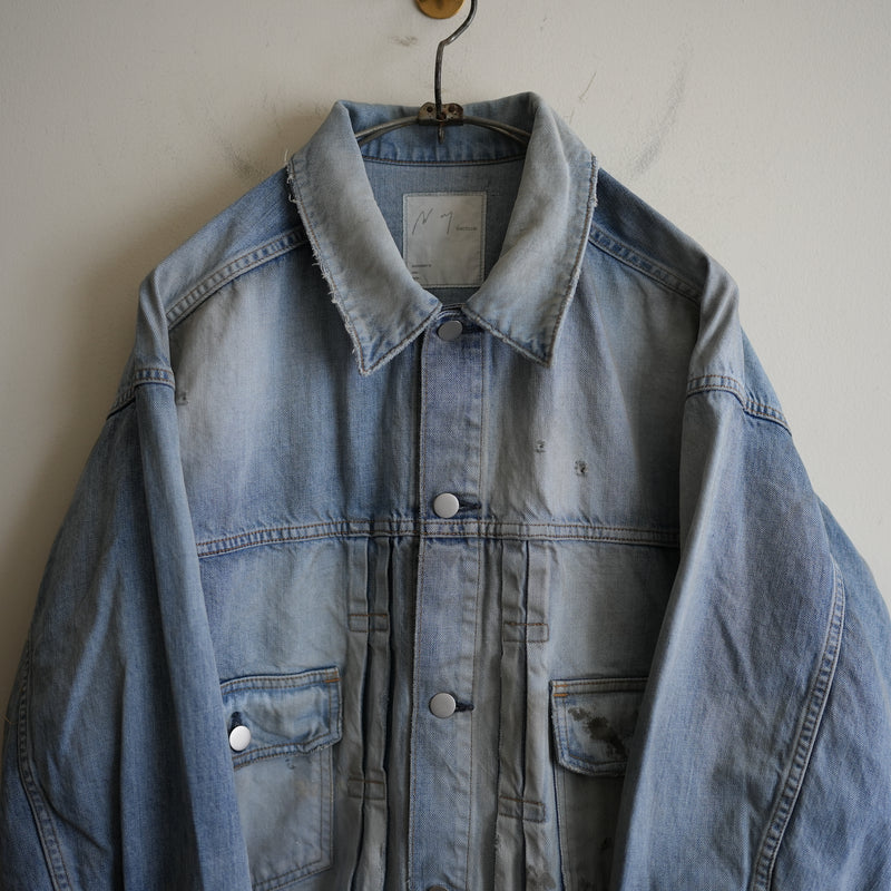 ANCELLM AIGING DENIM JACKET L.INDIGO