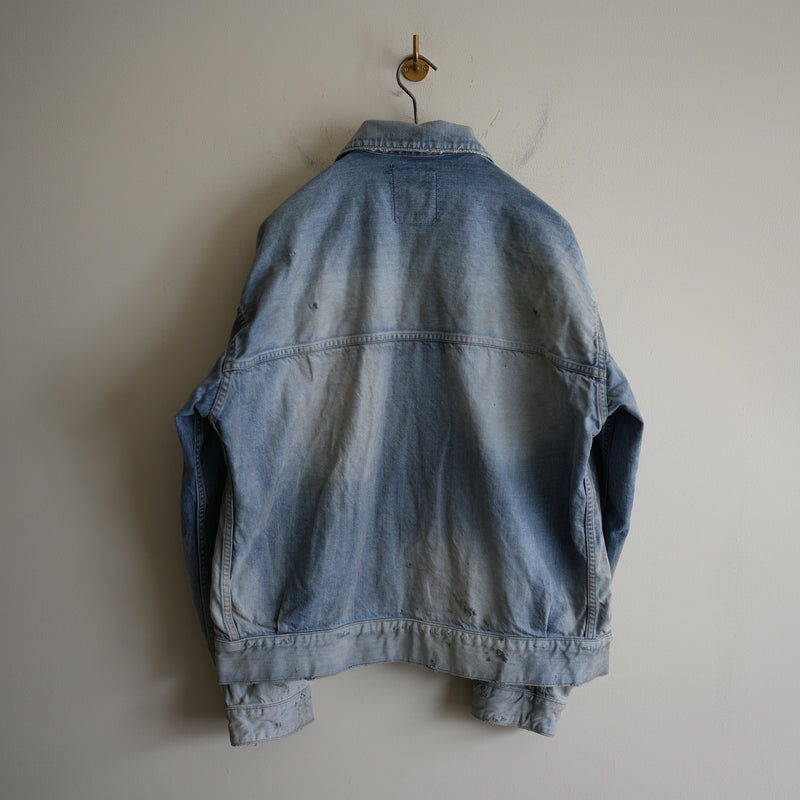 ANCELLM AIGING DENIM JACKET L.INDIGO