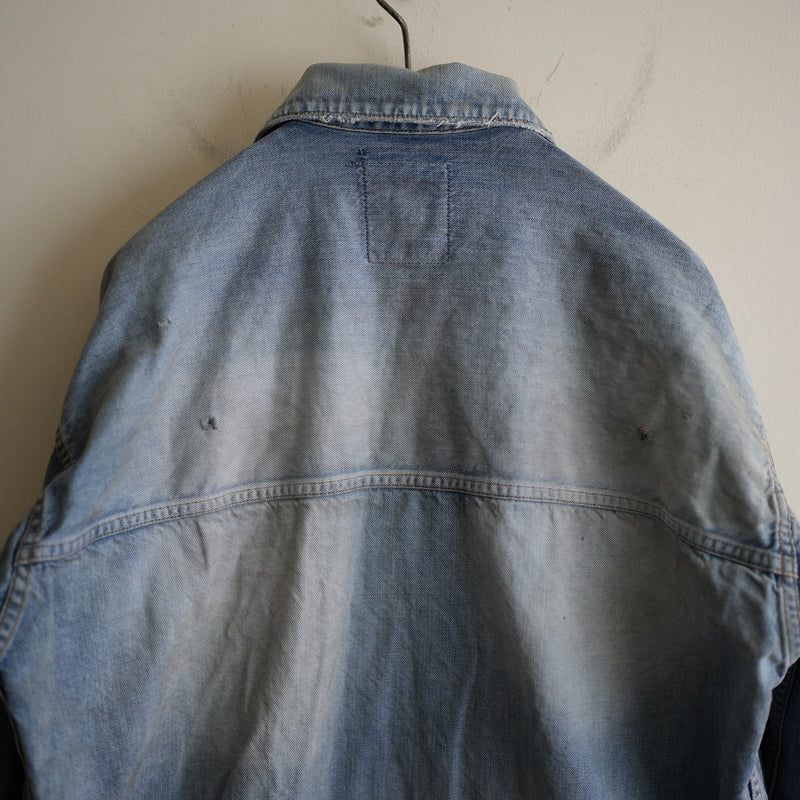 ANCELLM AIGING DENIM JACKET L.INDIGO