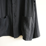 MAATEE&SONS LINEN SILK二重 SHIRT JACKET BLK