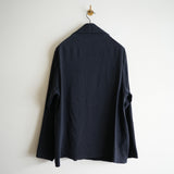 MAATEE&SONS LINEN SILK二重 SHIRT JACKET BLK