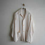 MAATEE&SONS LINEN SILK二重 SHIRT JACKET ECRU