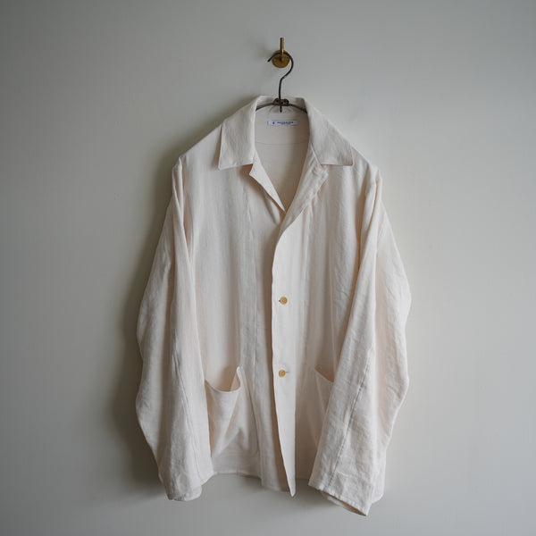 MAATEE&SONS LINEN SILK二重 SHIRT JACKET ECRU