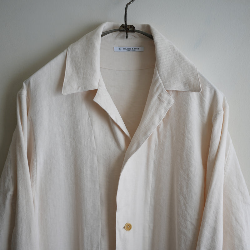 MAATEE&SONS LINEN SILK二重 SHIRT JACKET ECRU