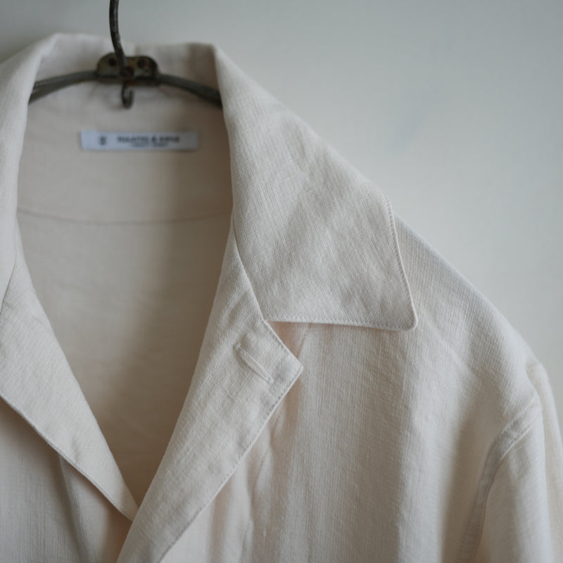 MAATEE&SONS LINEN SILK二重 SHIRT JACKET ECRU