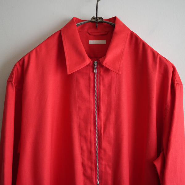 ULTERIOR RAYON LINEN TWILL HALF ZIP SHIRT