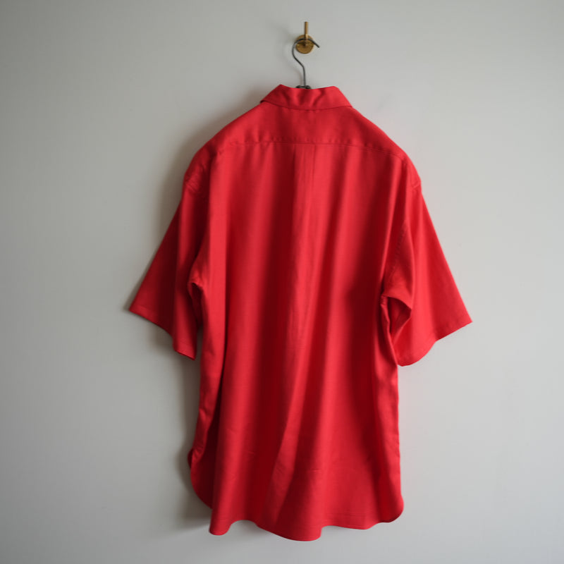 ULTERIOR RAYON LINEN TWILL HALF ZIP SHIRT