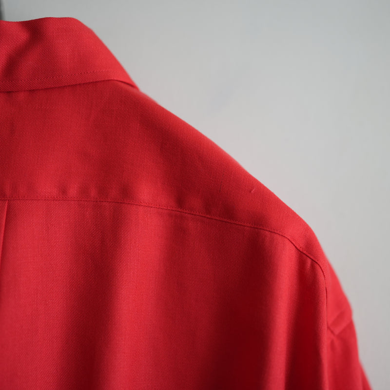 ULTERIOR RAYON LINEN TWILL HALF ZIP SHIRT